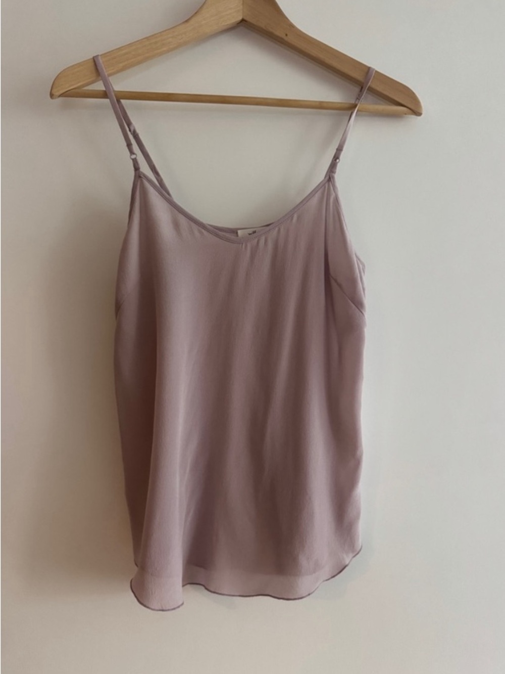 Aritzia Wilfred Silk Spaghetti Strap Cami Tank - Dusty Mauve